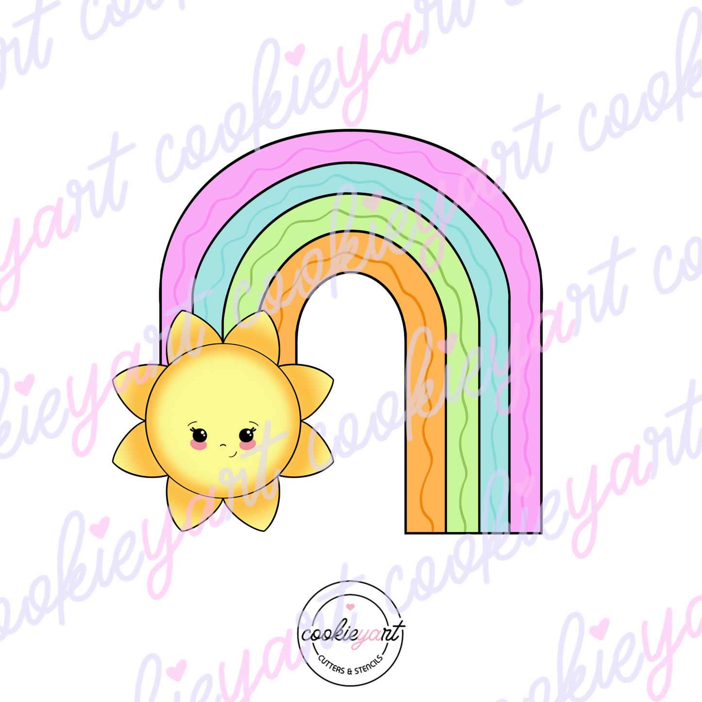 Sunny Rainbow Cookie Cutter