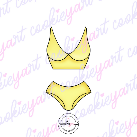 Yellow Bikini Cookie Cutter (2 piece)